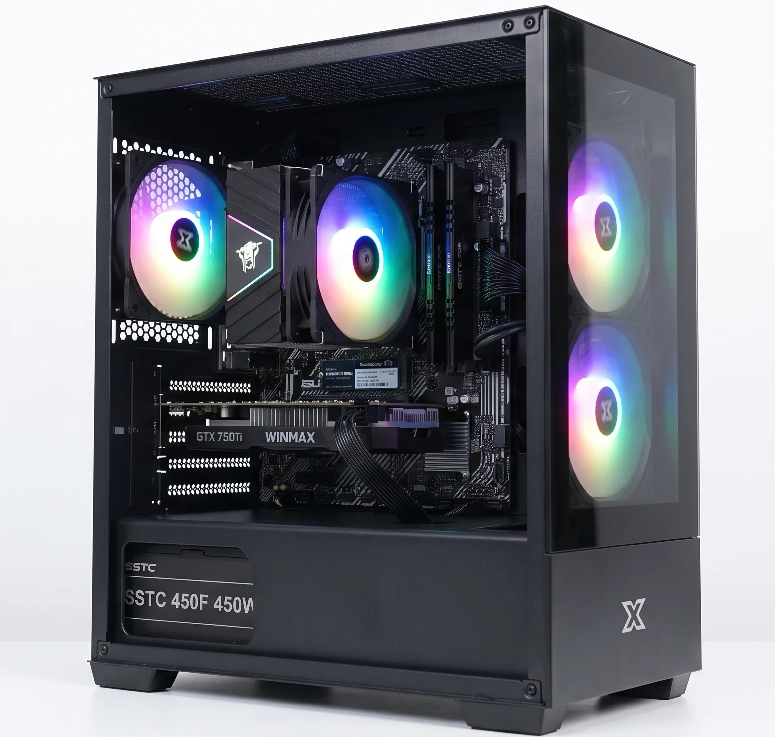 Gaming PC Tầm trung (i5 10400F | Ram 8Gb | GTX 750Ti 4Gb | SSD 256GB NVME | ASUS H510M-K | 450W)