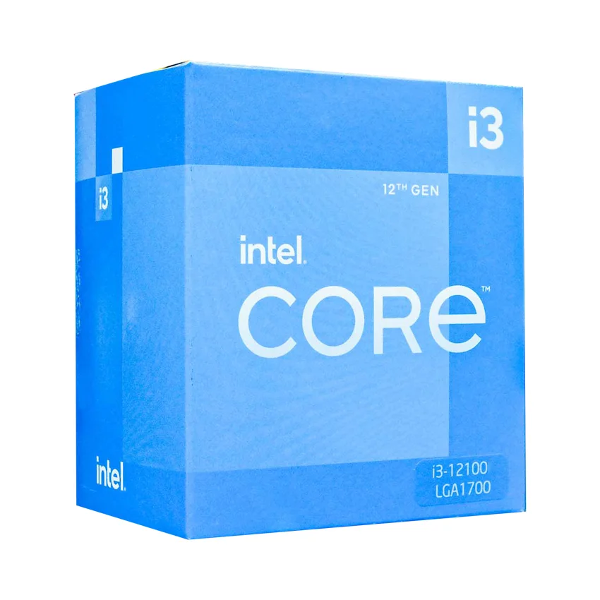 CPU Intel Core i3-12100 (3.3GHz turbo Up to 4.3GHz, 4 Nhân 8 Luồng, 12MB Cache)