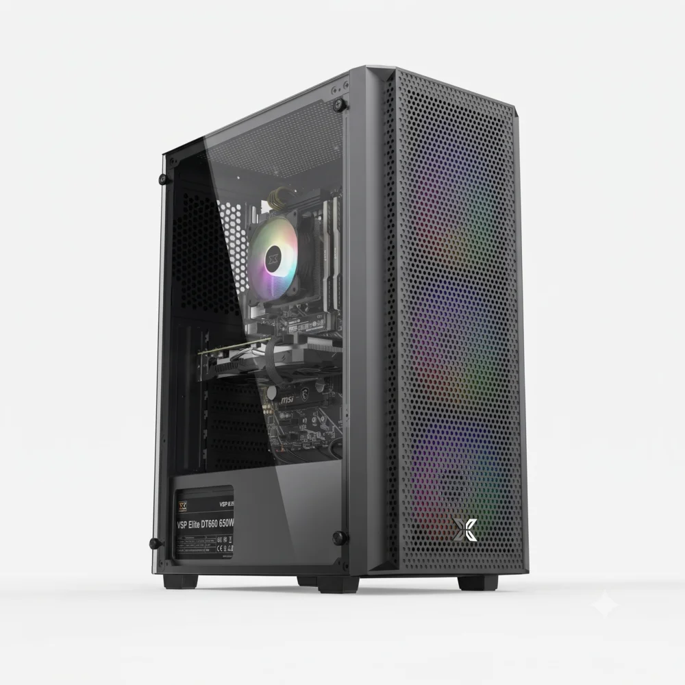 Gaming PC Hi-end (i5 14400F | Ram 16Gb | GTX 1660 SUPER 6Gb | SSD 512GB NVME | MSI B760M-E DDR4 | 650W)