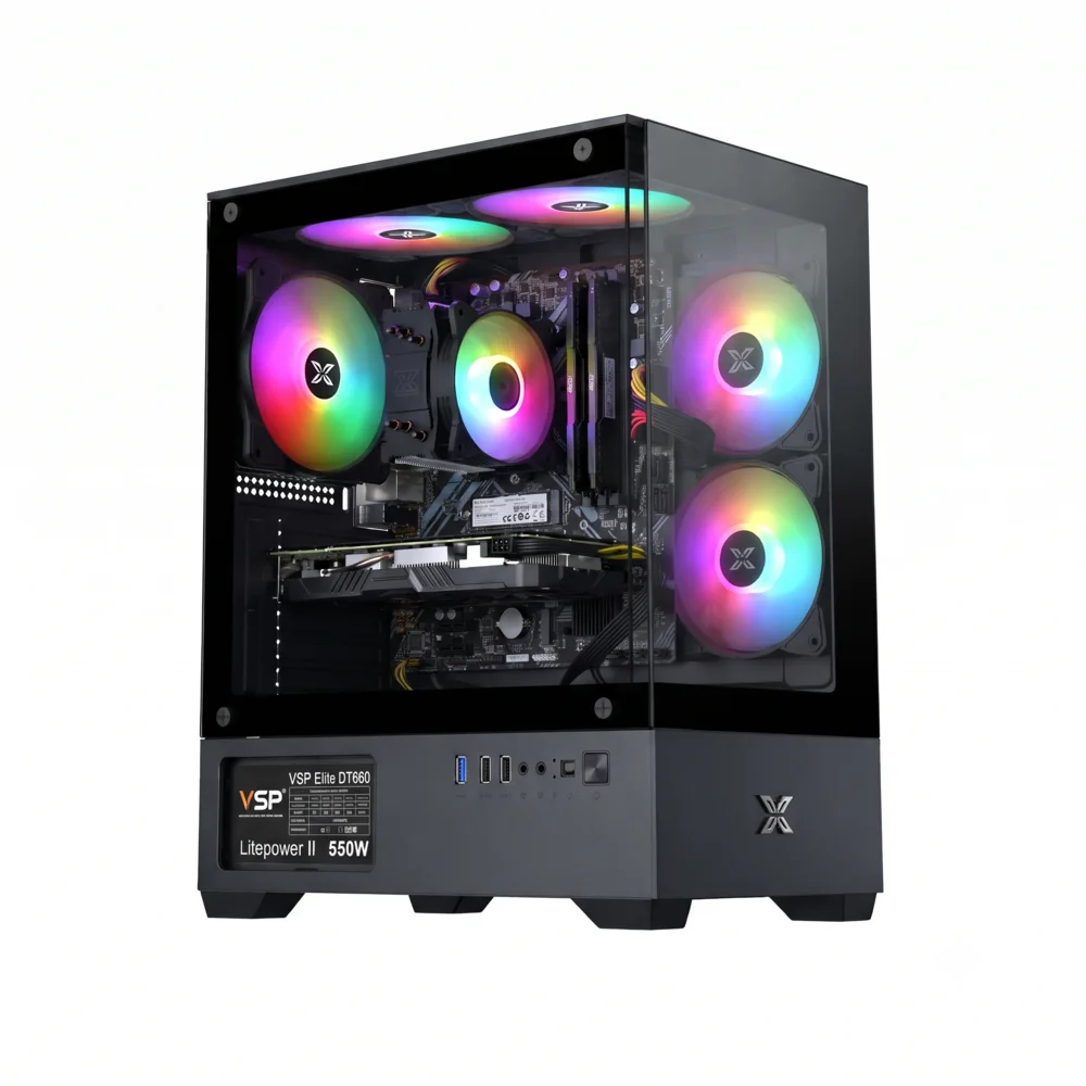 Gaming PC Hi-end (i5 14400F | Ram 16Gb | RTX 3050 8Gb | SSD 512GB NVME | MSI B760M-E DDR4 | 650W)