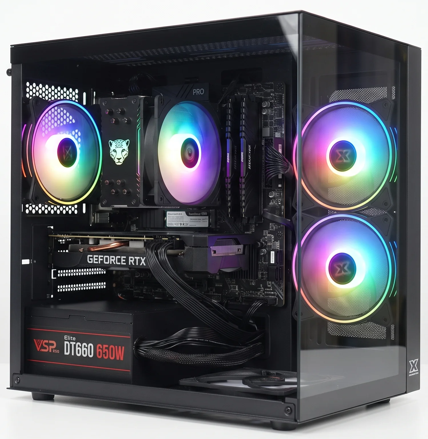 Gaming PC Hi-end (i5 14400F | Ram 16Gb | RTX 3060 12Gb | SSD 512GB NVME | MSI B760M-E DDR4 | 650W)